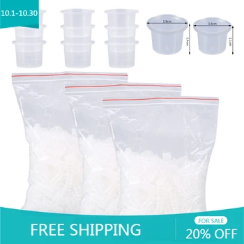 

1000 Pcs L M Size Plastic Tattoo Ink Cups Tattoo Eyebrow Makeup Pigment Container Cap Disposable Accessories Tattoo Pigment Cup