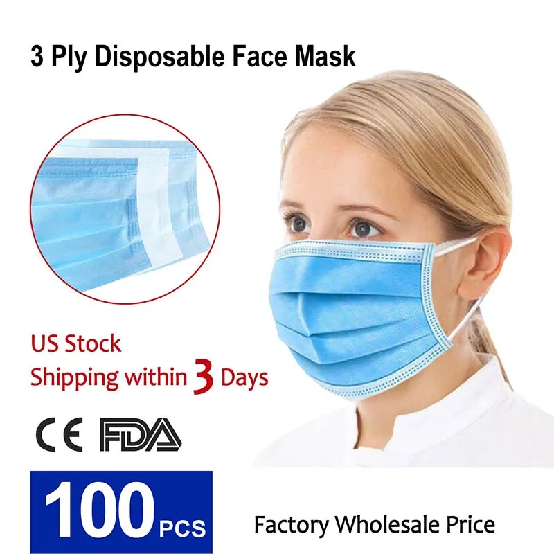 

100PCS YHCHEM FDA CE disposable non-woven mouth dust mask