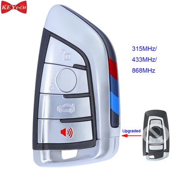 

KEYECU Modified Remote Key 4 Button Fob 315MHz/ 433MHz/ 868MHz PCF7953 for BMW CAS4 CAS4+ F Chassis 5 7 Series 2012-2016