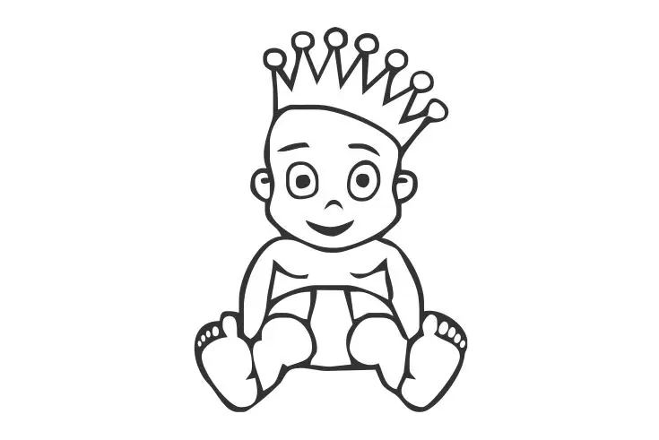 Ребенок в короне смайлик фотообои Забавный Водонепроницаемый FA237 | Автомобили и