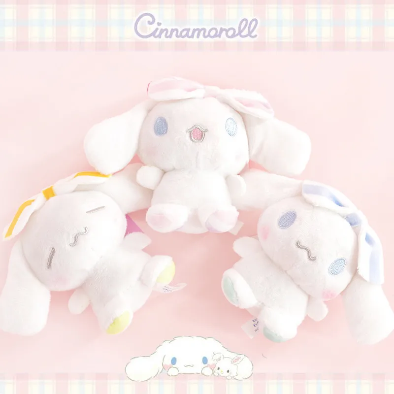 

Kawaii Cartoon Bowknot Cinnamoroll Plush Stuffed Toy Keychain Cute Bag Pendent Backpack Accessories Soft Girls Gifts 3 Styles