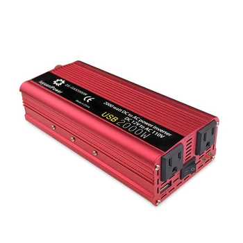 

2000W Car Inverter Dual USB12V / 24V to 110V / 220V Power Converter Multi-plug Portable Car Power Inverter Charger Converter