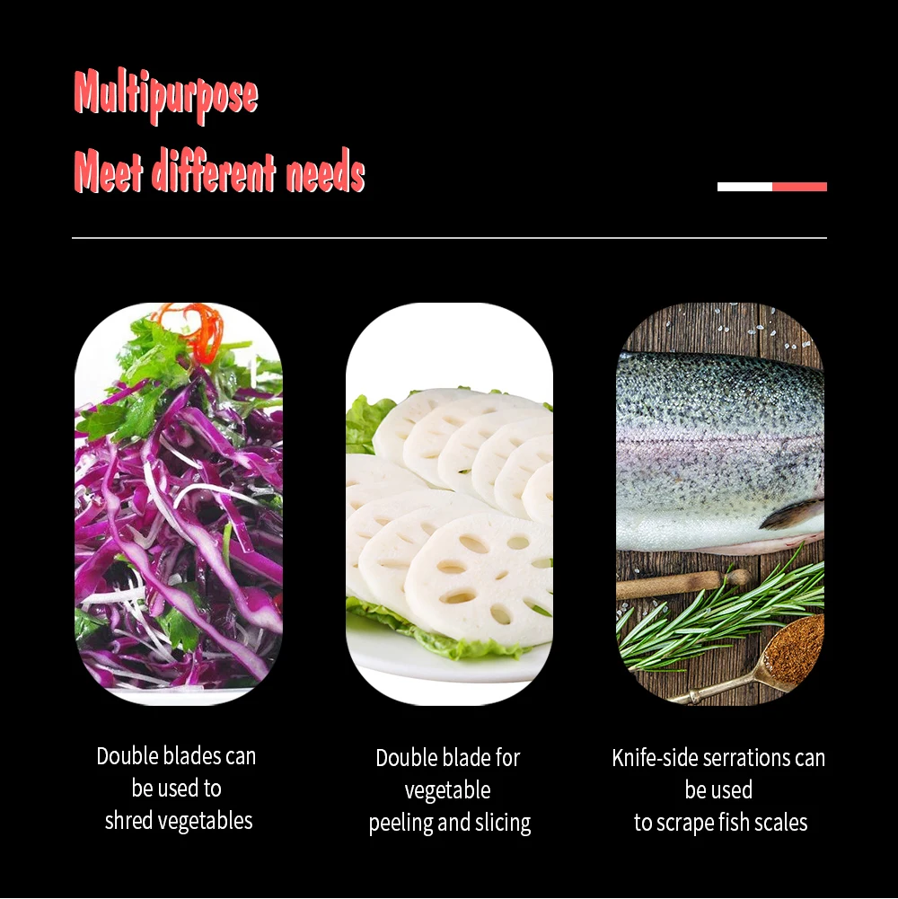 Нож для нарезки овощей двойное лезвие в 2 ломтика нарезка кухонного ножа