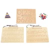 Montessori Tracing Groove Toys Writing Board Alphabet ABC Letters Board Double Shapes Number 1-10 Plush Double Side Beech Wood 1