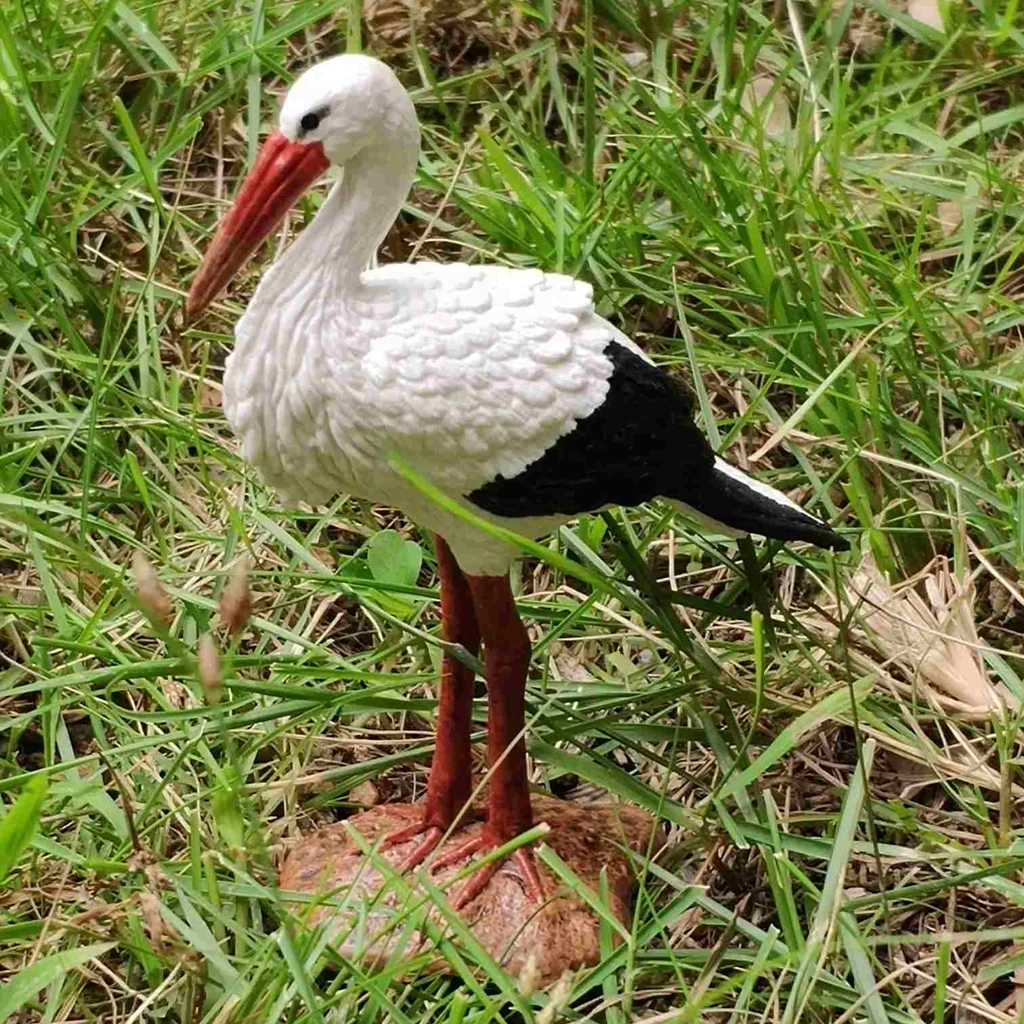 Set of 2 Crane Garden Statues, Durable Outdoor Sculptures Make Great Home Decor