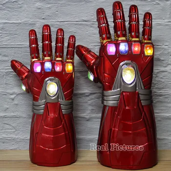 

Iron-Man Infinity Nano Gauntlet PVC Collectible Action Figure Avengers Endgame 2 Size 1:1 Cosplay Model Toy Glove With LED Light