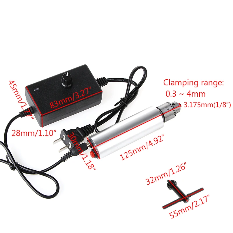 DC 3 V-24 V Мини электрическая ручная дрель роторный инструмент 385 мотор w/24 V источник питания