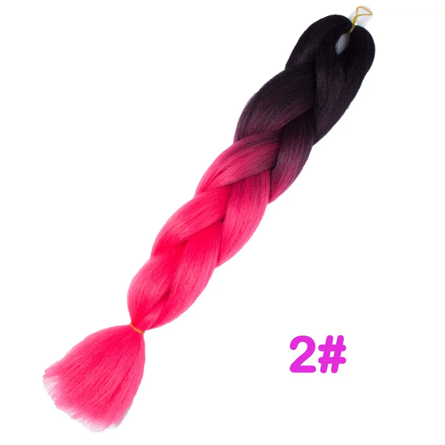 VERVES плетеные волосы, 1 шт., 24 дюйма, вязанные крючком огромные косички, 100 г/шт., синтетические, Омбре, Жаростойкие Волокна, волосы для наращивания, розовые - Цвет: Естественный цвет