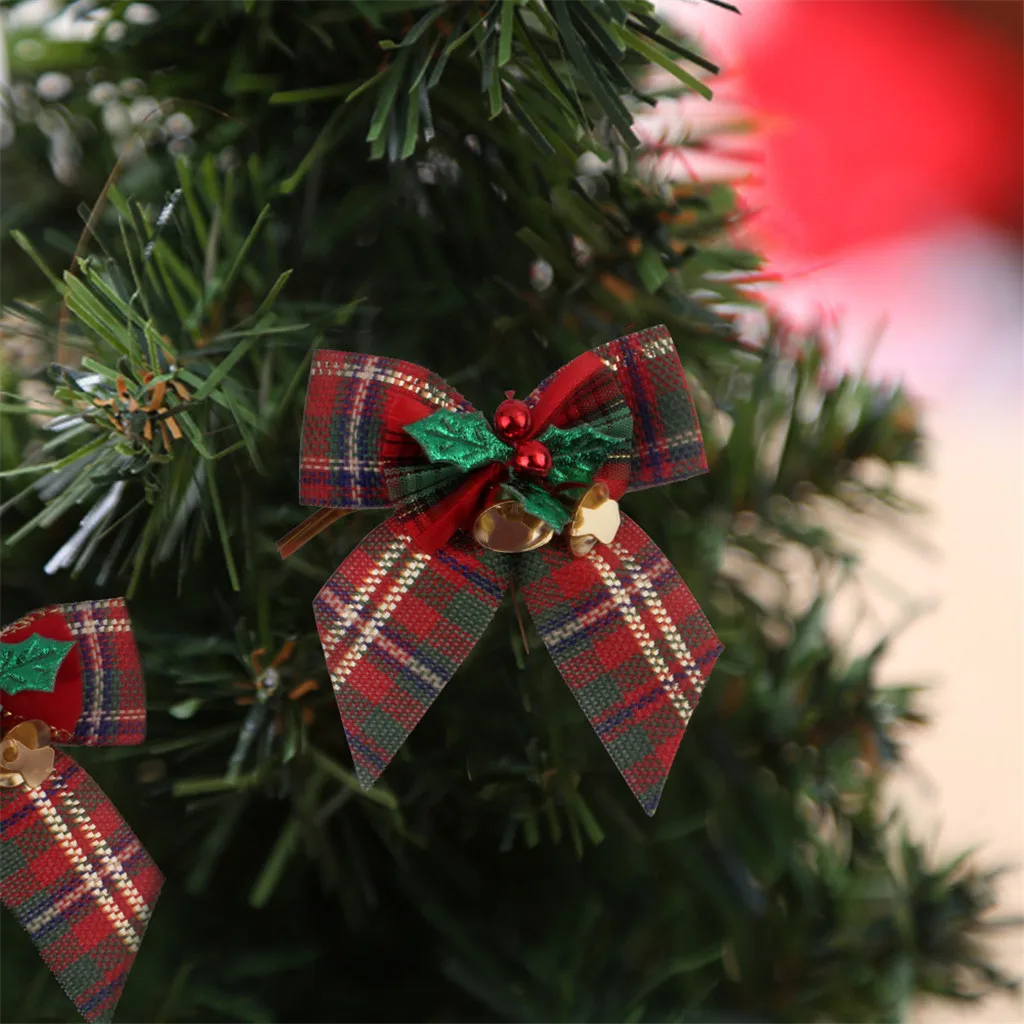 Рождественский бантик, железные колокольчики, домашний фестиваль, комната, рождественская елка, венок, подвесные украшения, вечерние наружный звонок в сад, висячий орнамент