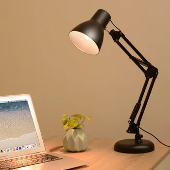 

Clamp Iron Eye Protection Adjustable Light Color Table Light Reading Lamp Studying Flexible Led Bedside Foldable Arm