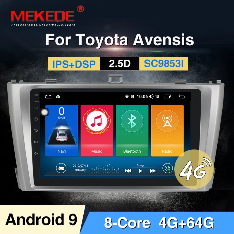 9 дюймов 4G Lte Восьмиядерный Android 0 Автомобильный мультимедийный DVD плеер для TOYOTA