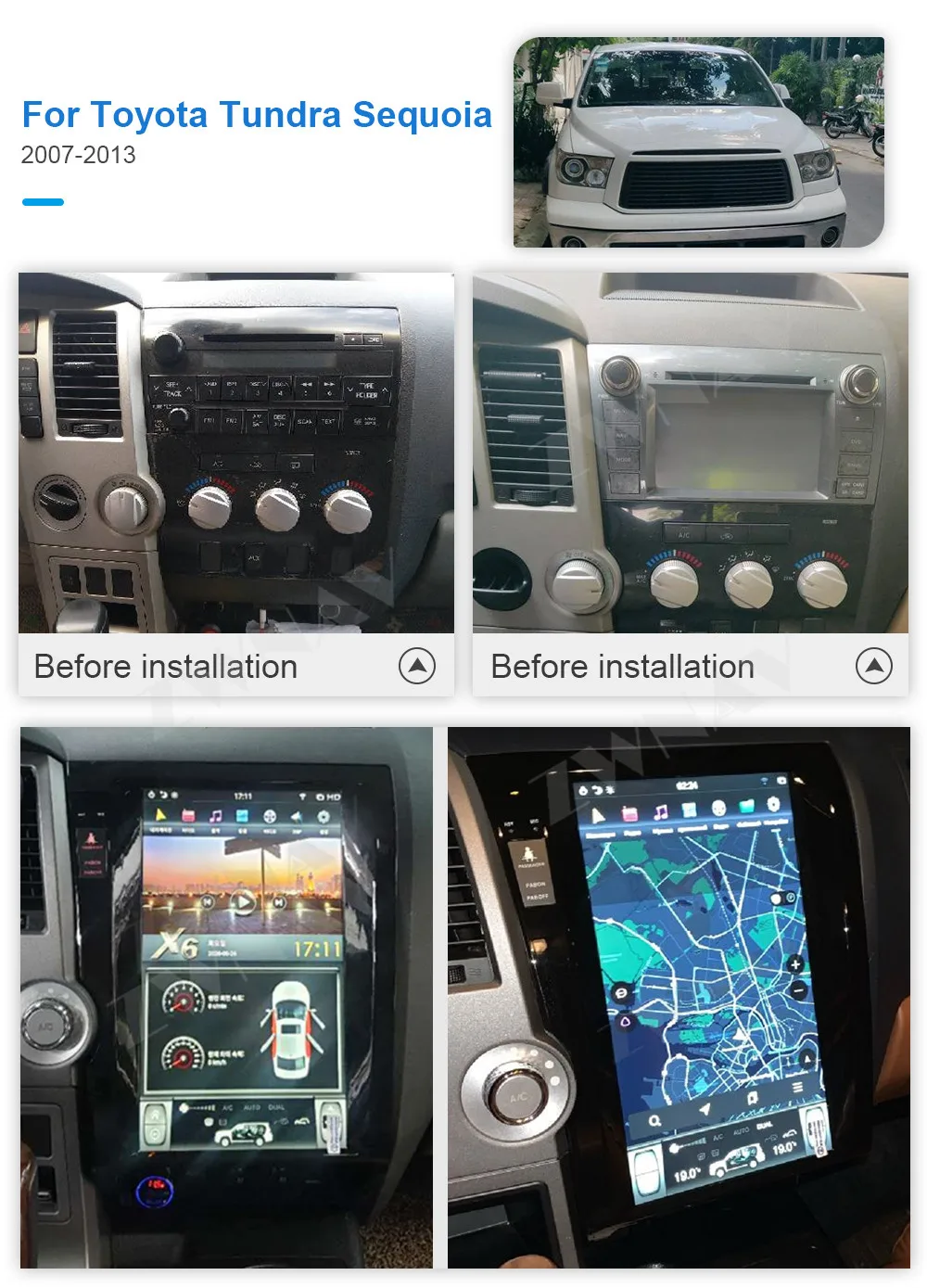 128g Tesla Screen Carplay For Toyota 