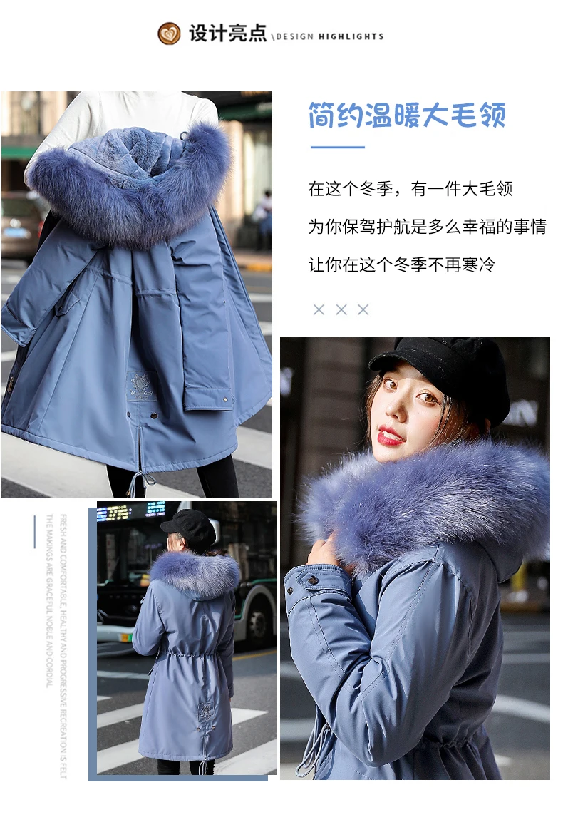 ALMUERK, зимняя длинная куртка, меховая парка, женская, с капюшоном, более размера, размера плюс, пальто с капюшоном, толстая, теплая