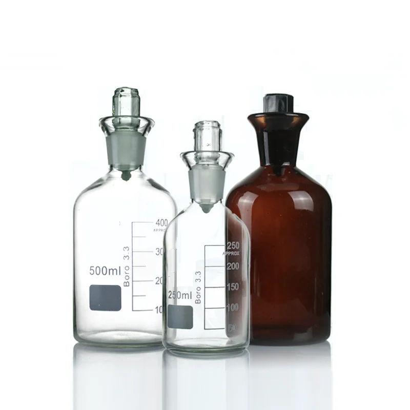 Dissolved Oxygen Bottle BOD Bottle Water Sampling Sewage Glass BOD Reagent Culture Flask Lab Glassware 125/250/500/1000ml