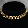 Punk Cuban Choker Necklace Collar Statement Hip Hop Big Chunky Stainless Steel Gold Color Thick Chain Necklace Women Jewelry ► Photo 1/6