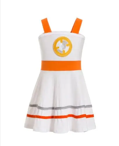bb8 Lilo/платье с вышивкой; костюм для девочек; костюм Лило на день рождения; наряд для дня рождения; Гавайское платье; детское платье принцессы - Цвет: bb8