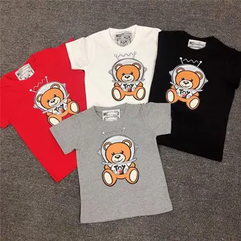 

Fashion Baby Girls Cotton T Shirt Children Summer Clothes Cartoon Bear Pattern Tees Boys Tshirt High Quality Kids Casual Tops