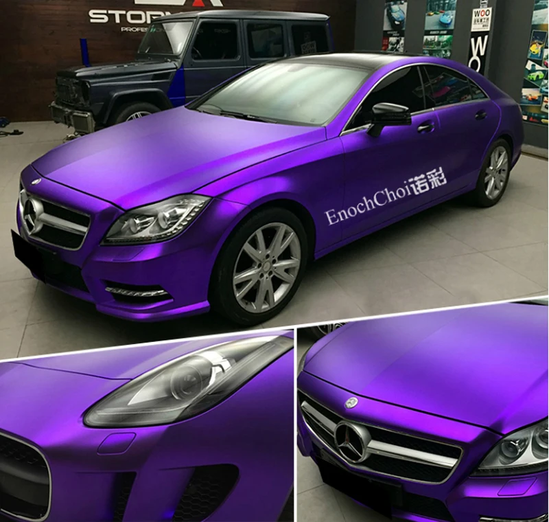 Purple Brushed Metallic Vinyl Wrap-2
