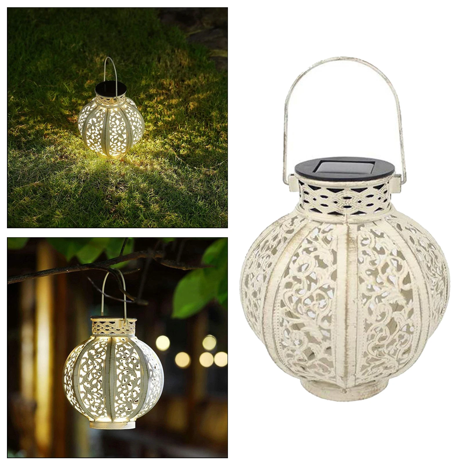 Solar Lantern Outdoor Hanging Lanterns Lighting Solar Powered IP65 for Garden Patio Pathway Deck Yard