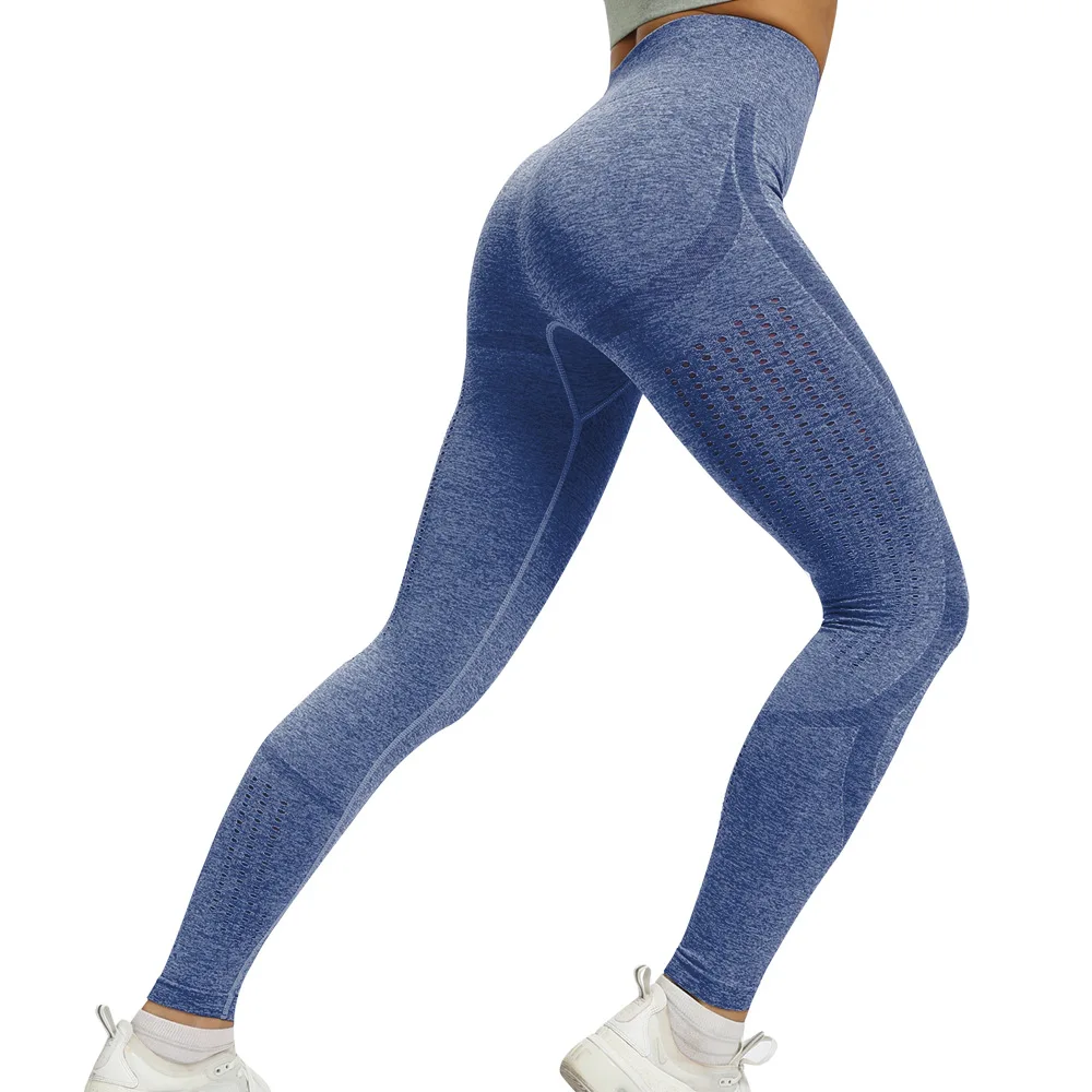 Бесшовные штаны для йоги Для женщин спортивные штаны плотные, высокоэластичные ягодиц штаны женские компрессионные брюки - Цвет: C4