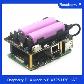 

Raspberry Pi 4 Model B X725 UPS HAT (18650 Power Max 5.1V 8A Output )+Safe Shutdown+Wake on Lan Power Management Expansion Board
