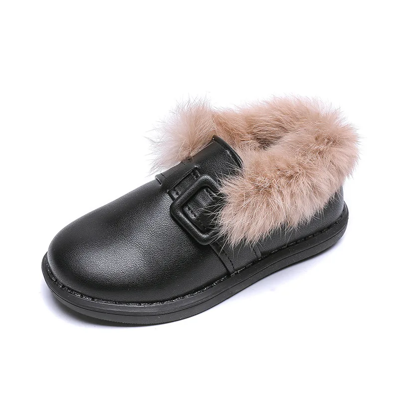 Toddler Shoes Girl Winter Waterproof Snow Boots Boys Ankle Boots Kids Martin Leather Boot Children Shoes