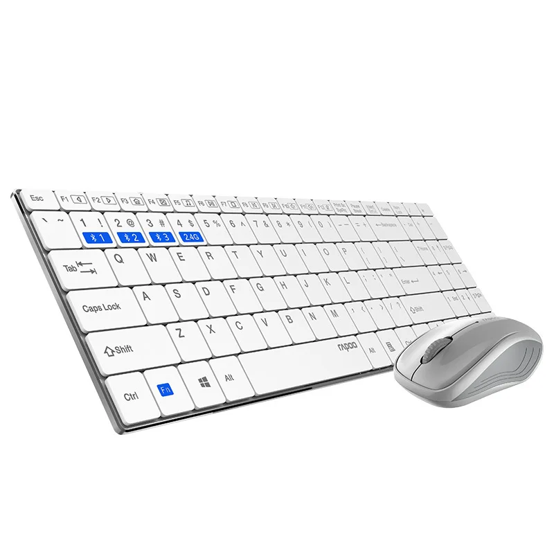 

Rapoo 9060M Bluetooth Wireless Mouse And Keyboard Set Multi-Mode Office Multimedia Home Mouse Keyboard Light Set
