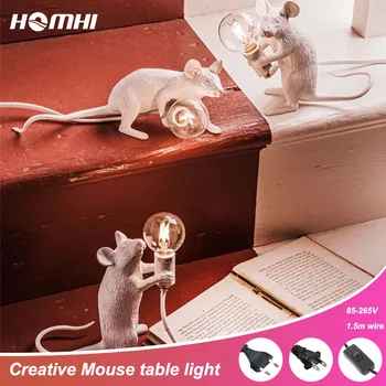 

Mouse table lamp for living room table top bedroom mini creative lamparas de mesa para el dormitorio white gold cute deco maison