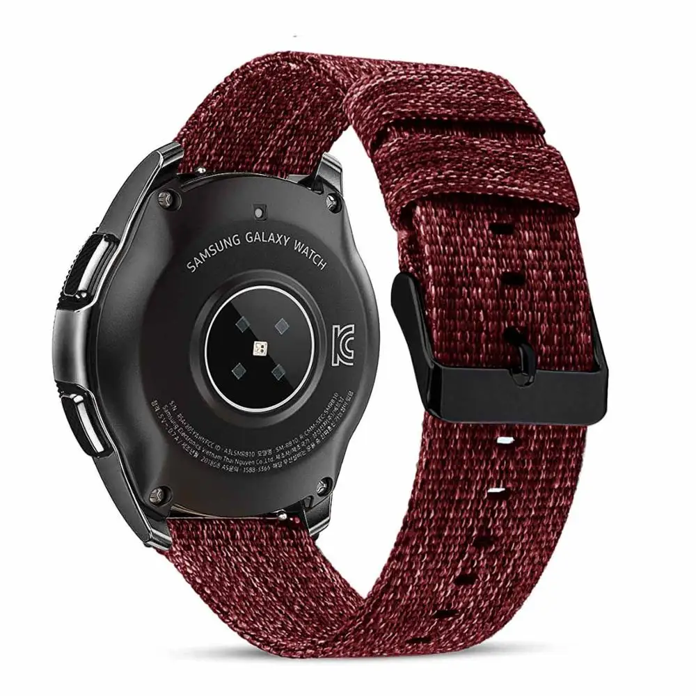 Нейлоновый ремешок для samsung gear sport S2 S3 Frontier классический ремешок для часов huami amazfit bip ремешок huawei GT 2 galaxy watch active 42 46 мм - Цвет ремешка: RED