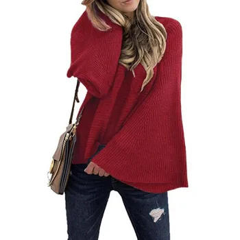 

color Pullovers Women Sweaters Winter Vintage Lady's Knitted Sweaters Female Korean Long SleeveBlack