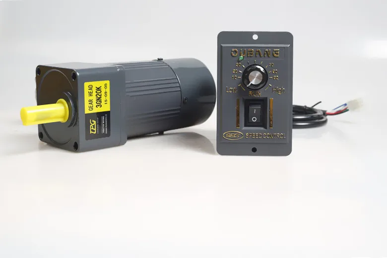 15W brake, speed regulating motor, 220V AC gear reducer motor, high torque, reversible, adjustable speed + speed controller