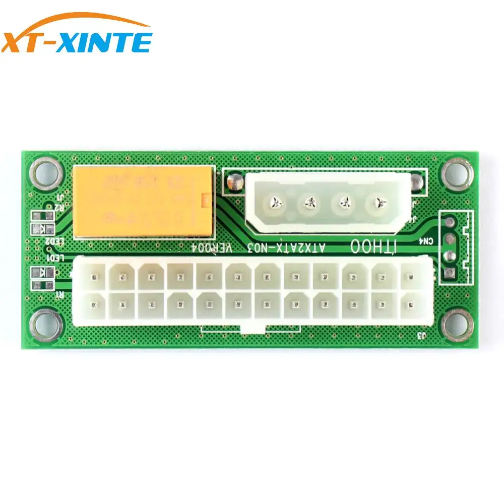 XT-XINTE ATX 24Pin to Molex 4Pin Dual PSU Power Supply Sync Starter Extender Cable Card for BTC Miner Machine XT-XINTE ATX 24Pin to Molex 4Pin Dual PSU Power Supply Sync Starter Extender Cable Card for BTC Miner Machine