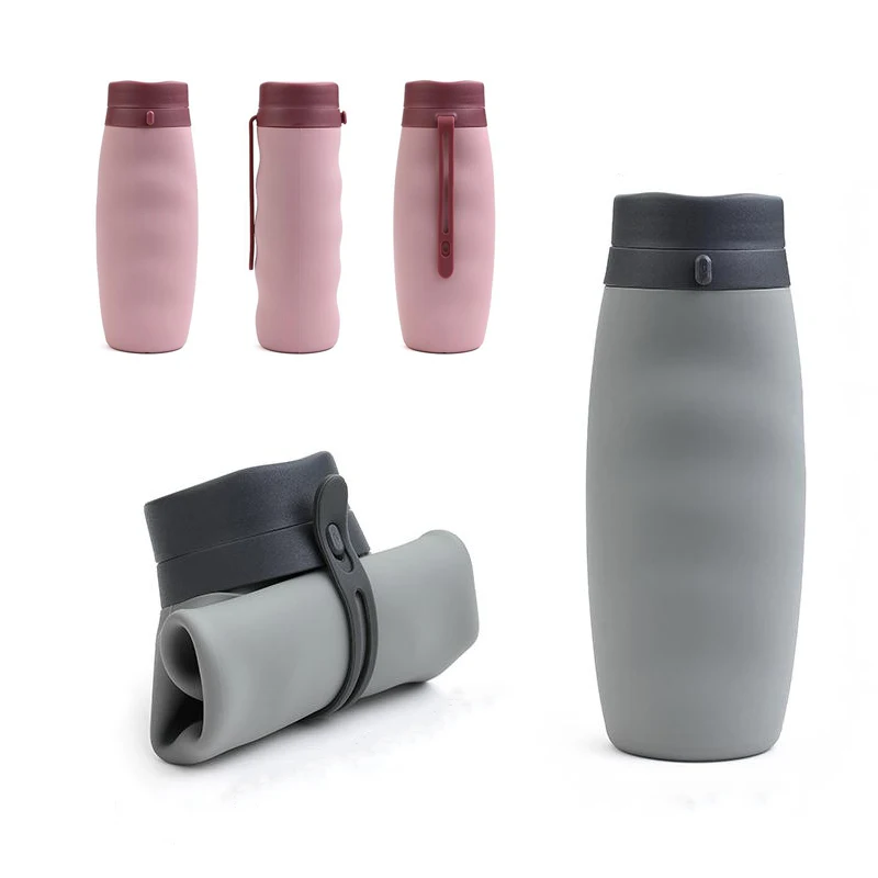 Creative Folding Water Bottle Leakproof Portable Outdoor Travel Hiking Office Camping Sport Kettle Capacity 600ML | Дом и сад