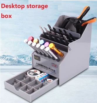 

Multi-Functional Repair Tools Storage Box Desktop Finishing Parts Box Screwdriver Insert Box desktop Storage Shelf