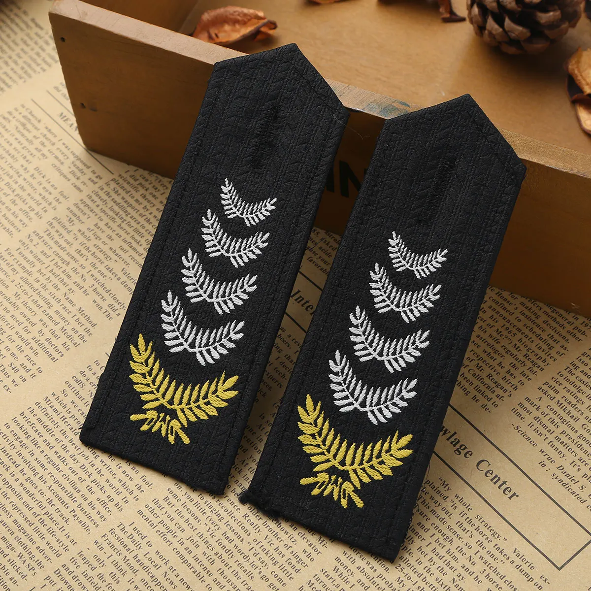 Униформа Epaulets Наплечные доски с золотой вышивкой пшеничный узор традиционная