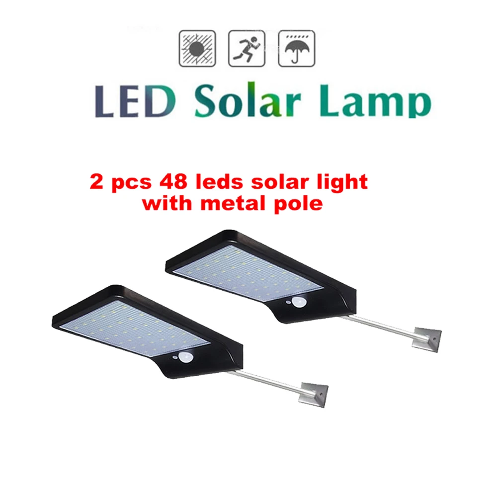

2/4pcs 48 LED Solar Light 3 Modes Conversion,solar lamp Garden Light Waterproof Outdoor Energy Saving Street Yard Path Home Lamp