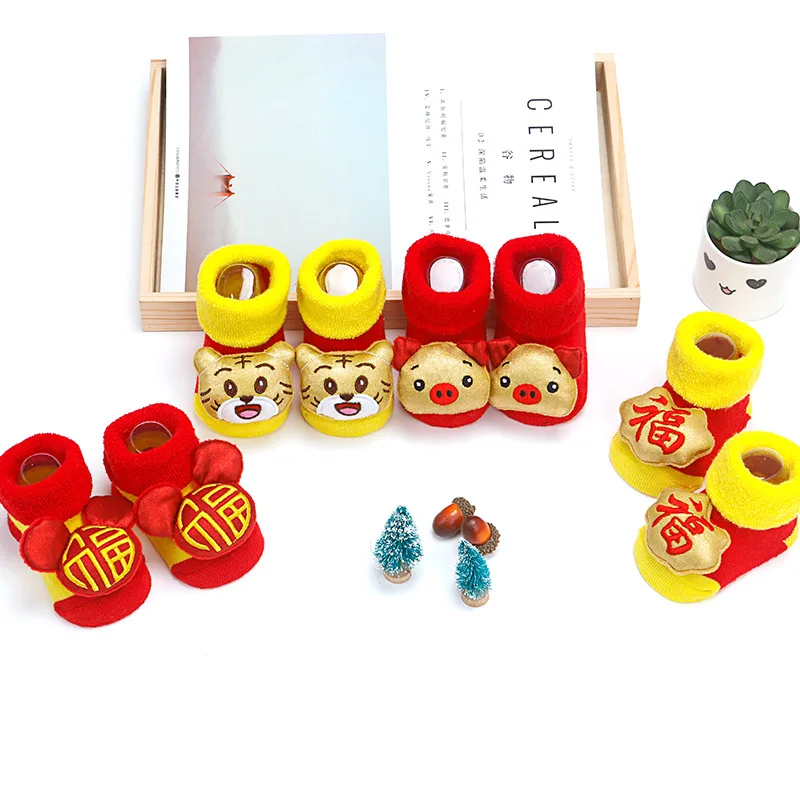 

Children's Socks Autumn And Winter New Style xi qing fu Socks with 85% Cotton Looped Pile Babies' Socks Cartoon Baby Toddler Flo