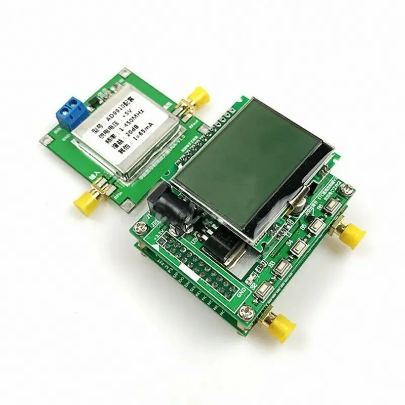DDS генератор сигналов AD9910 плата+ MCU плата контроллера+ lcd+ RF усилитель
