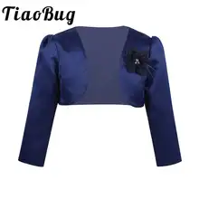 Милое нарядное платье с цветочным рисунком для маленьких девочек короткая куртка для девочек, свадебное платье Вечерние Болеро-болеро с накидкой