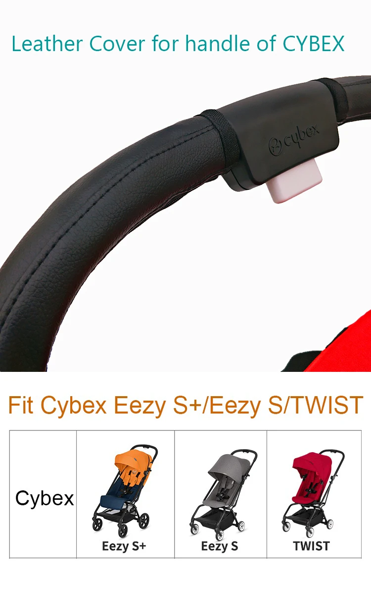 Baby Stroller Accessories Leather Protective Case Cover of handle for CYBEX EEZY S S+ TWIST stroller