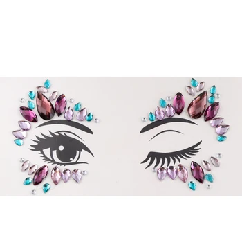 

1 Sheet New Adhesive Face Gems Glitter Rhinestone Temporary Tattoo Jewels Festival Body Adornment Rock Flash Tattoos Sticker