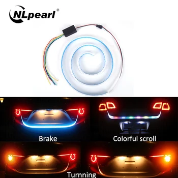 

Nlpearl Car Light Assembly Led Strip 12V RGB Car Additional Stop Light Dynamic Streamer Trunk Tail Brake Lights Turn Signal Lamp