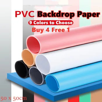 

50*50cm Colorful PVC Photographic Backdrop Board for Photography Studio Photo Background Waterproof Dustproof Pad Solid Color