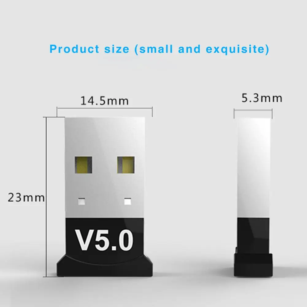 Bluetooth адаптер 5,0 USB Настольный компьютер Бесплатный привод Bluetooth аудио приемник ключ Музыкальный Аудио приемник передатчик Windows