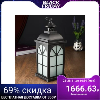 

Lamp with fire effect 48122/1 batteries 3хААА black 13х13х33 cm 4766907