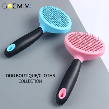 

Dog Undercoat Rake Stainless Steel Rotating Pins Pet Dog Cat Comb Brush Deshedding Dematting Rake with Comfort Rubber Handle