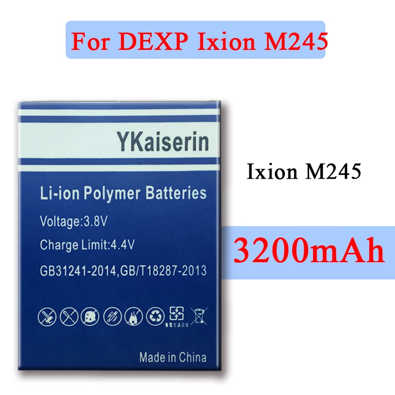 Литий ионный аккумулятор Ixion M245 3200 мАч для DEXP M 245 батарея смартфона + трек