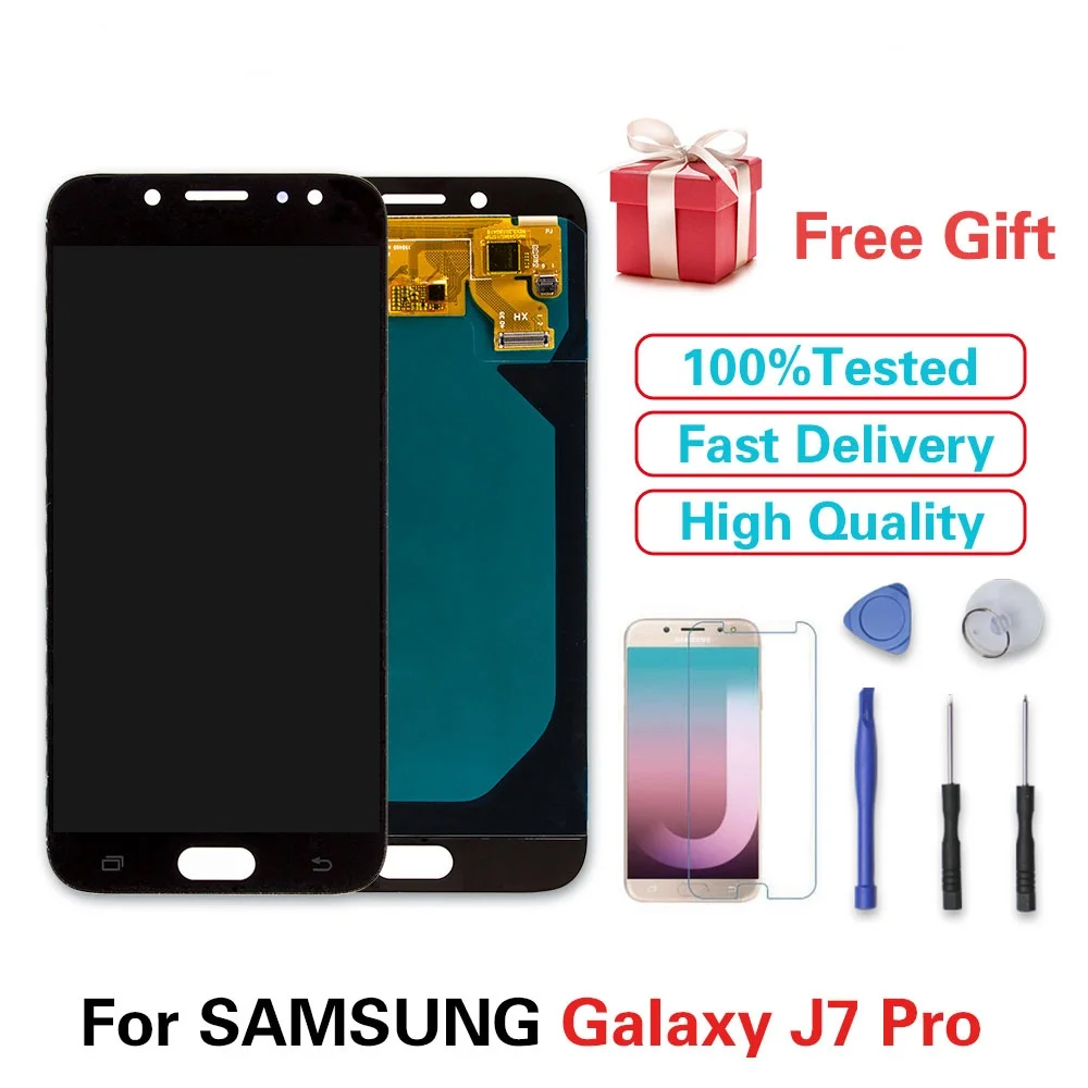 

5.5" Pantalla For Samsung Galaxy J7 Pro 2017 J730 J730F LCD Display Replacement Digitizer 3D Touch Screen with Screwdriver+ Gift