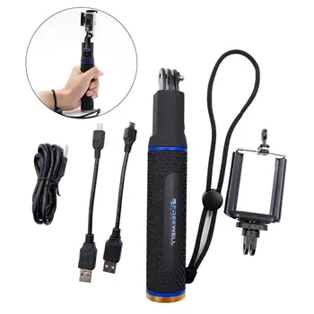 

5200mAh Power Bank Handheld Selfie Stick Hand Grip Monopod Camera Mount For GoPro Hero for SONY for Xiaomi