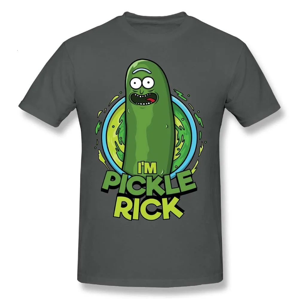 

one yona Men's Pickle Rick T-shirt Casual Big Size Rick And Morty Grphic Cotton T Shirt For Man Tees
